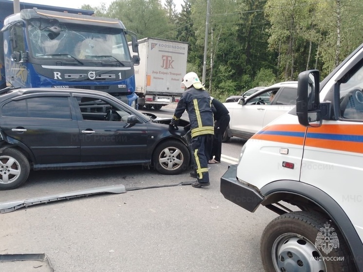 Массовое ДТП с большегрузами произошло на автотрассе М-3 в Калужской области