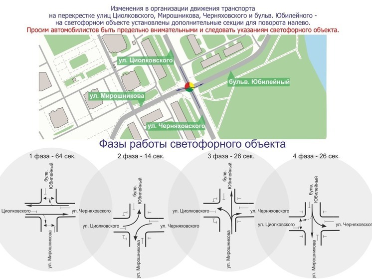 Новую схему движения ввели на перекрестке четырёх улиц в Сормовском районе