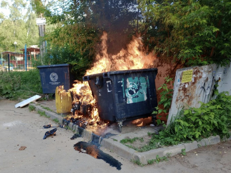 За одну неделю в местах скопления ТКО в Смоленске сгорели 10 контейнеров