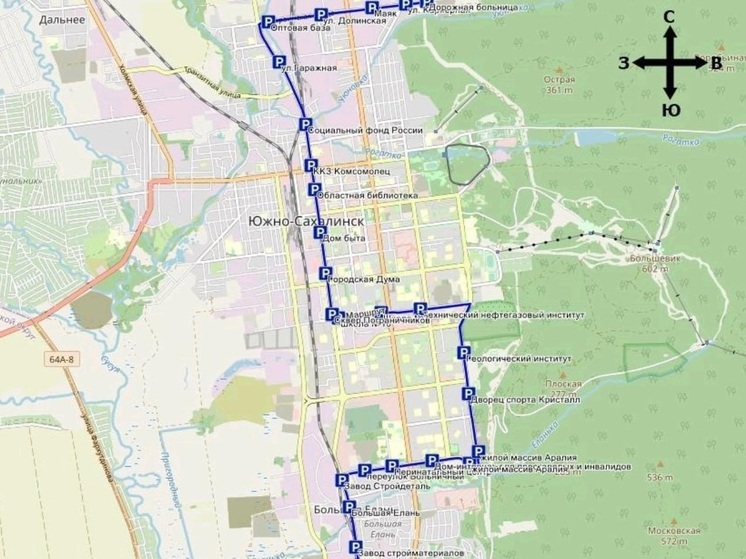 Схема движения маршрута № 5 в Южно-Сахалинске изменится с 3 июня