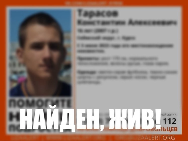 В Курске нашил живым пропавшего 3 июня подростка