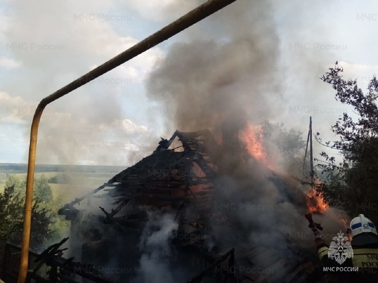 В Калужской области на пожаре погиб мужчина