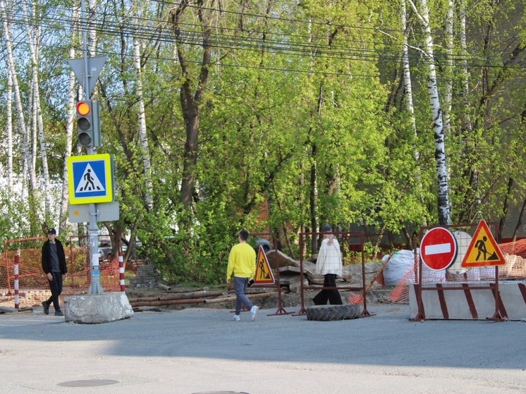 Участок улицы Никитина в Томске закрыт для транспорта до 13 июня