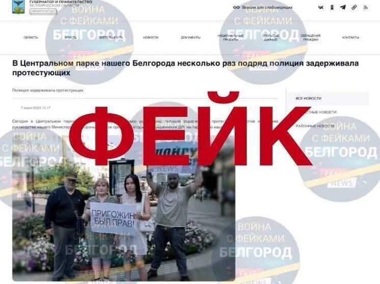 В Белгородской области разоблачили фейк о пикете жителей в облцентре