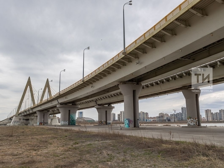 На половине моста «Миллениума» в Казани при ремонте будет движение в 4 полосы