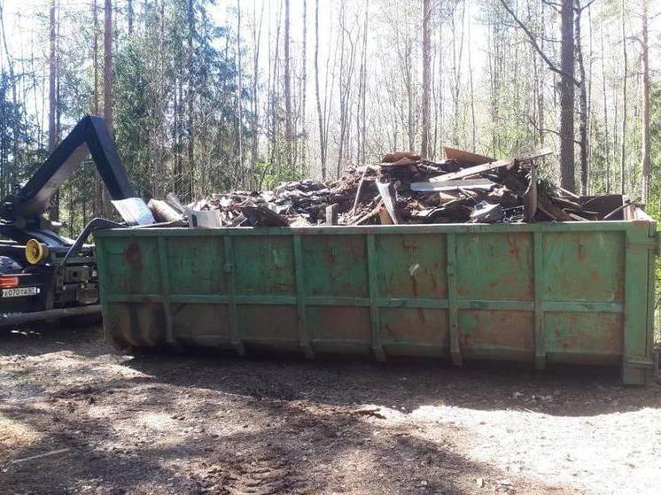 Участок в лесу под Гончарово очистили от строительного мусора