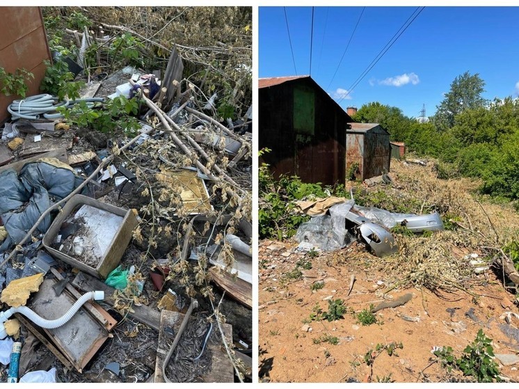 В Калининском районе Чебоксар нашли свалку мусора