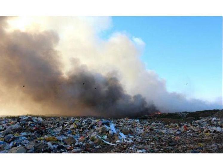 Возгорание на мусорном полигоне Якутска