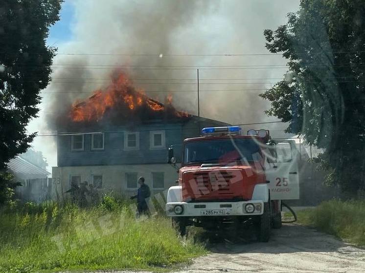 Утром 12 июня в Касимове Рязанской области произошёл пожар в жилом доме