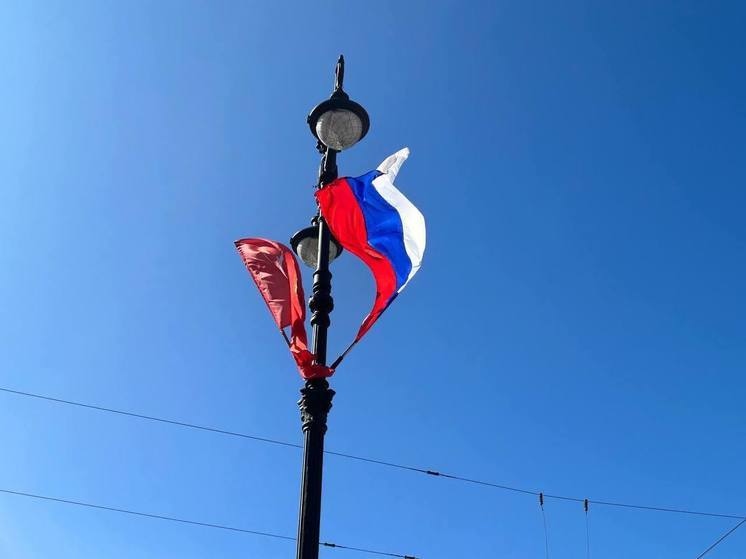 Автоколонна с российскими флагами промчалась по центру Петербурга