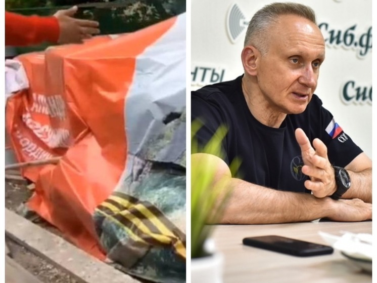 В Новосибирске командир «Веги» Панфёров потребовал наказать накрывших строительный мусор баннером с портретом бойца СВО