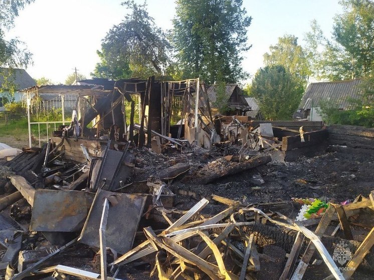 В Кардымовском районе пожар охватил теплицу и жилой дом