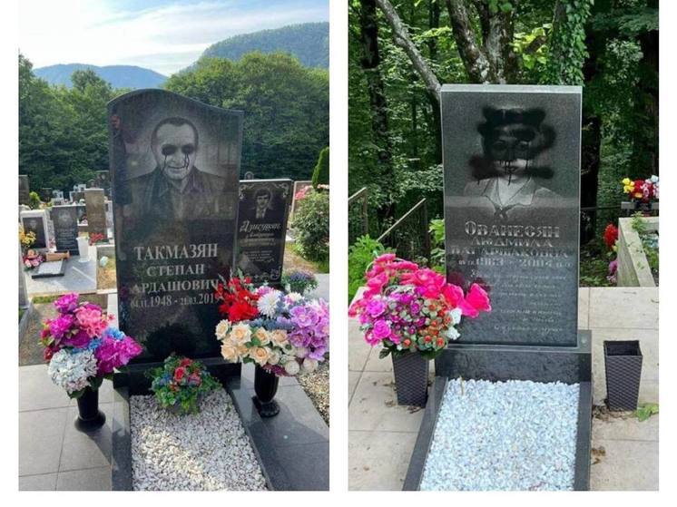В Сочи полиция ищет неизвестных осквернителей могил