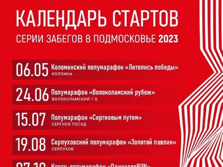 Открыта регистрация на старты серии легкоатлетических забегов проекта «Суперлига Подмосковья»