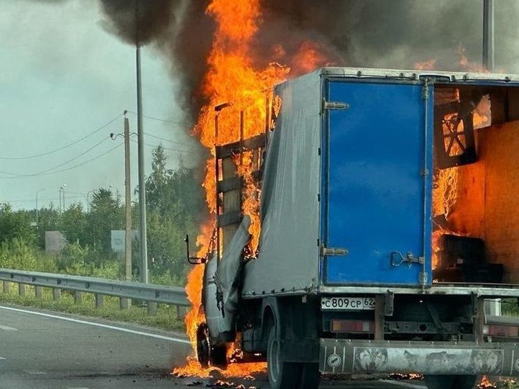 16 июня под Рязанью сгорела «Газель»