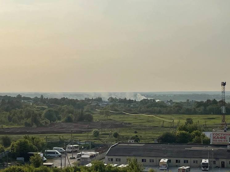 В Семчине на окраине Рязани заметили большой столб дыма