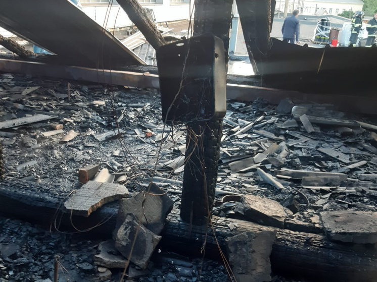 Под Воронежем сгорело помещение в цехе по ремонту электровозов