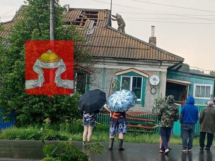 Молния ударила в крышу дома в Красноярском крае