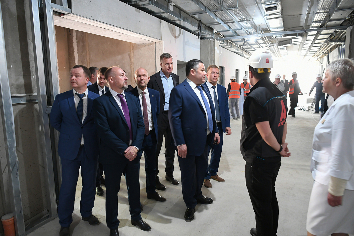 Губернатор Тверской области поручил повысить темпы строительства поликлиники Старицкой ЦРБ