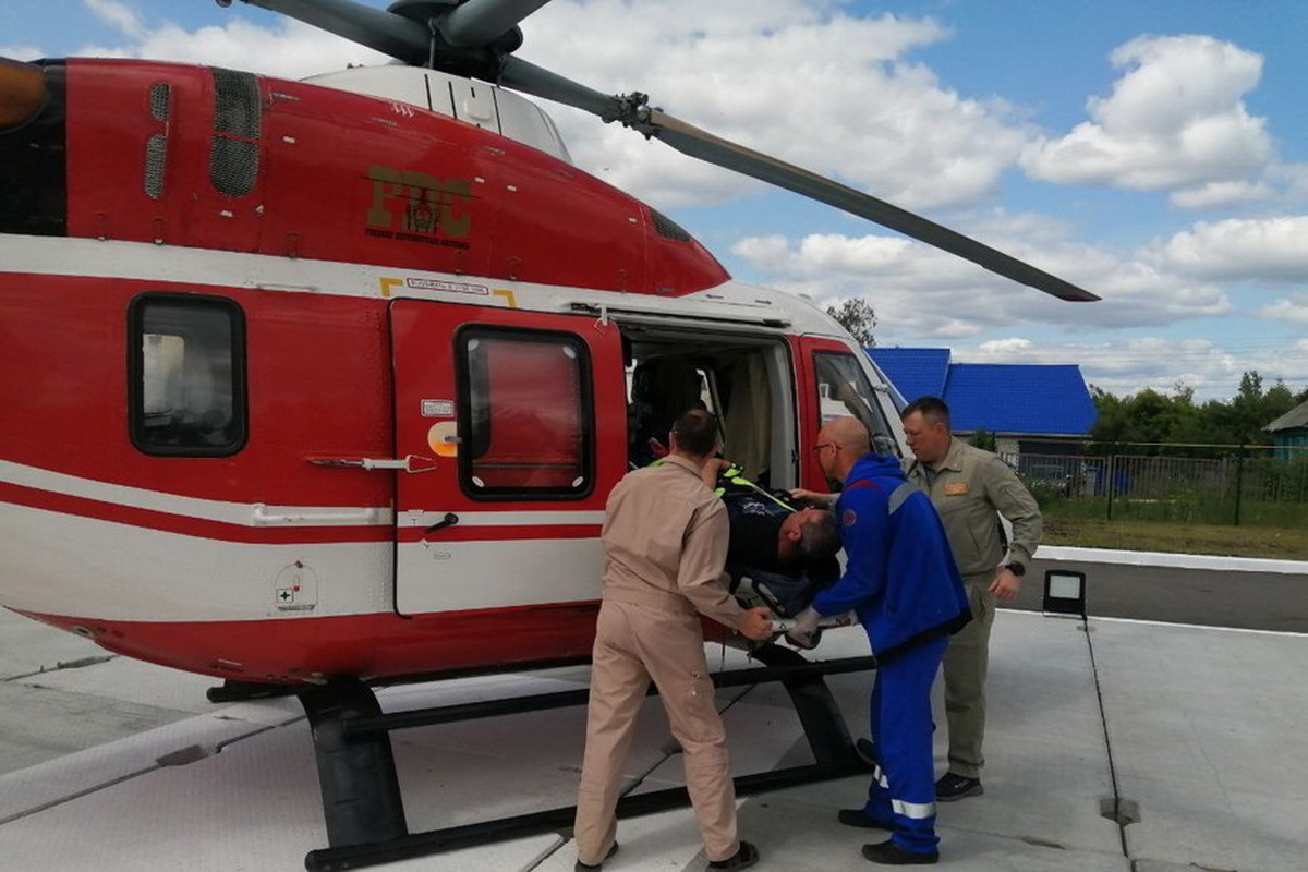 Жителя Чувашии с повторным инфарктом миокарда доставил больницу вертолет санавиации