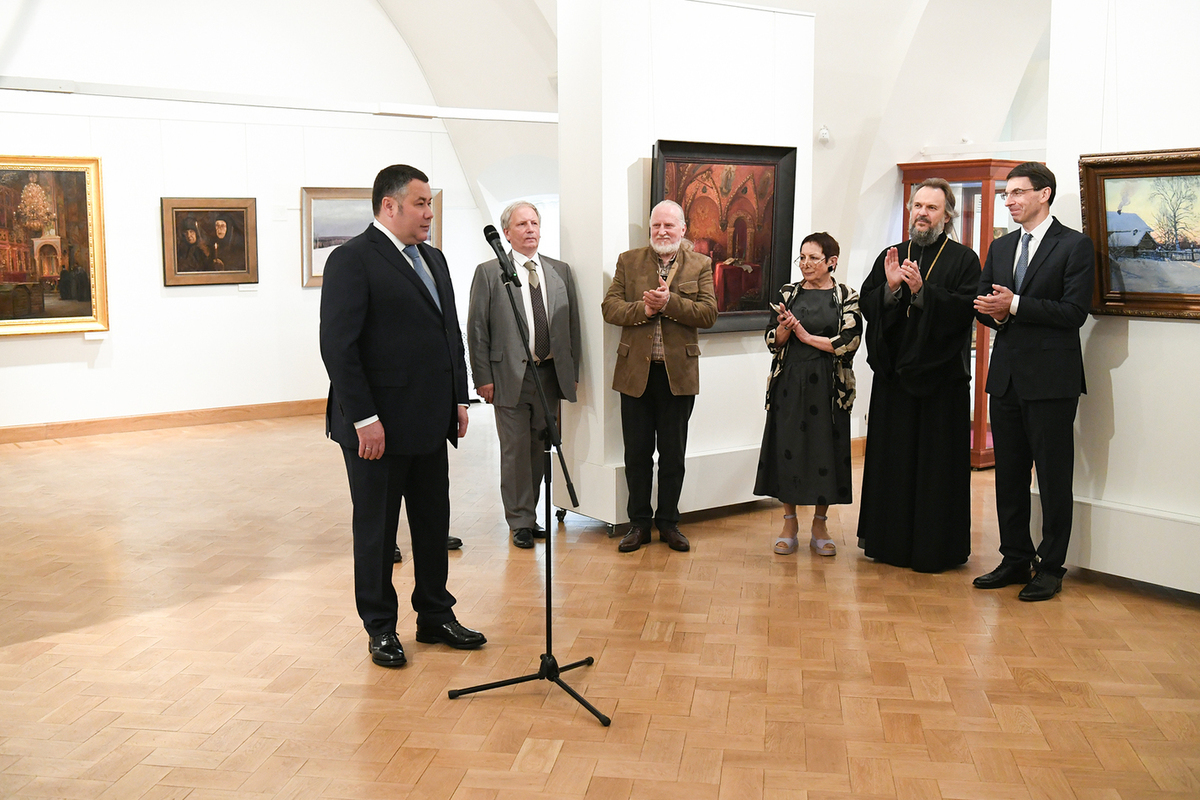 Губернатор Игорь Руденя и Игорь Щёголев открыли в Твери выставку «Русский мир»