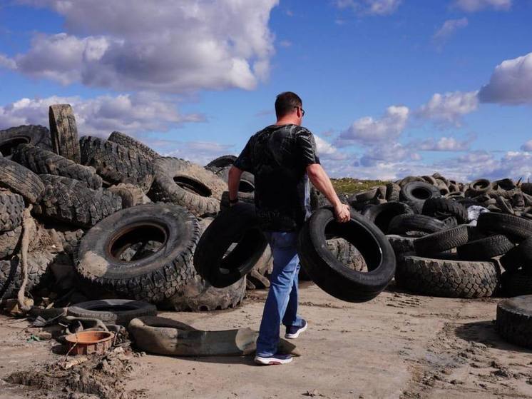 Жители Нового Уренгоя за день сдали на утилизацию 66 тонн старых покрышек