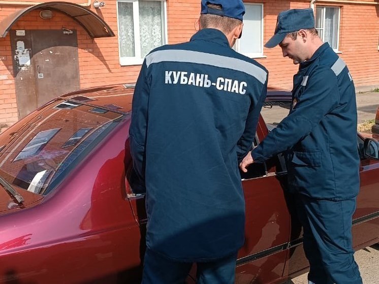 В Староминском районе спасатели достали ребёнка из заблокированной машины