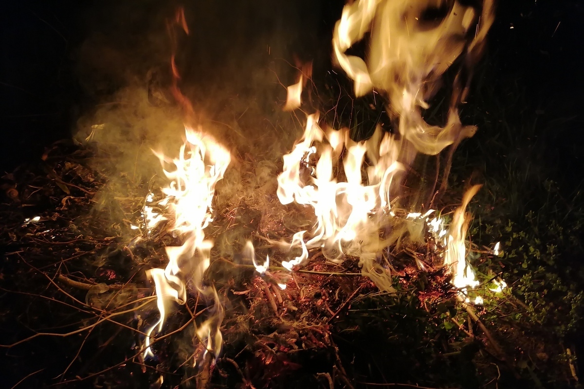 Легковушка сгорела на улице Гагарина в Лодейном Поле