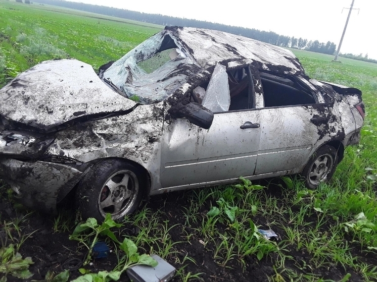 В Лебедянском районе легковушка слетела в кювет