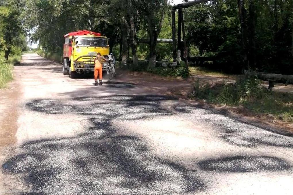 За неделю в Рязани отремонтировали 1000 квадратных метров дорог