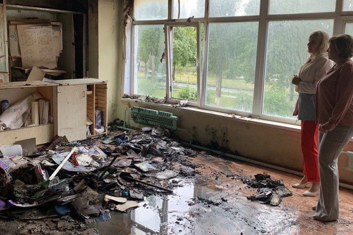 В мэрии Курска рассказали подробности пожара в школе №48