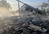 В Кирове Калужской области сгорел дом