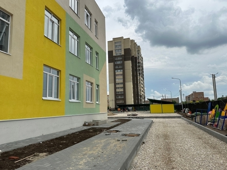 Строительство детского сада в Семчине на окраине Рязани завершится в августе