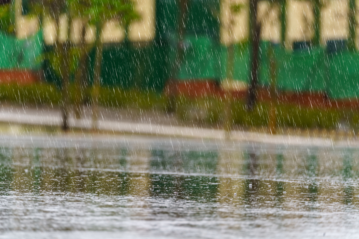 Умеренный дождь. Август дождь. Гроза и дождь. Разлив реки. Осадки бурного цвета.