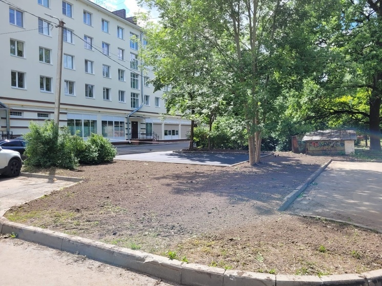 В Гатчине участок около дома на улице Карла Маркса очистили от мусора