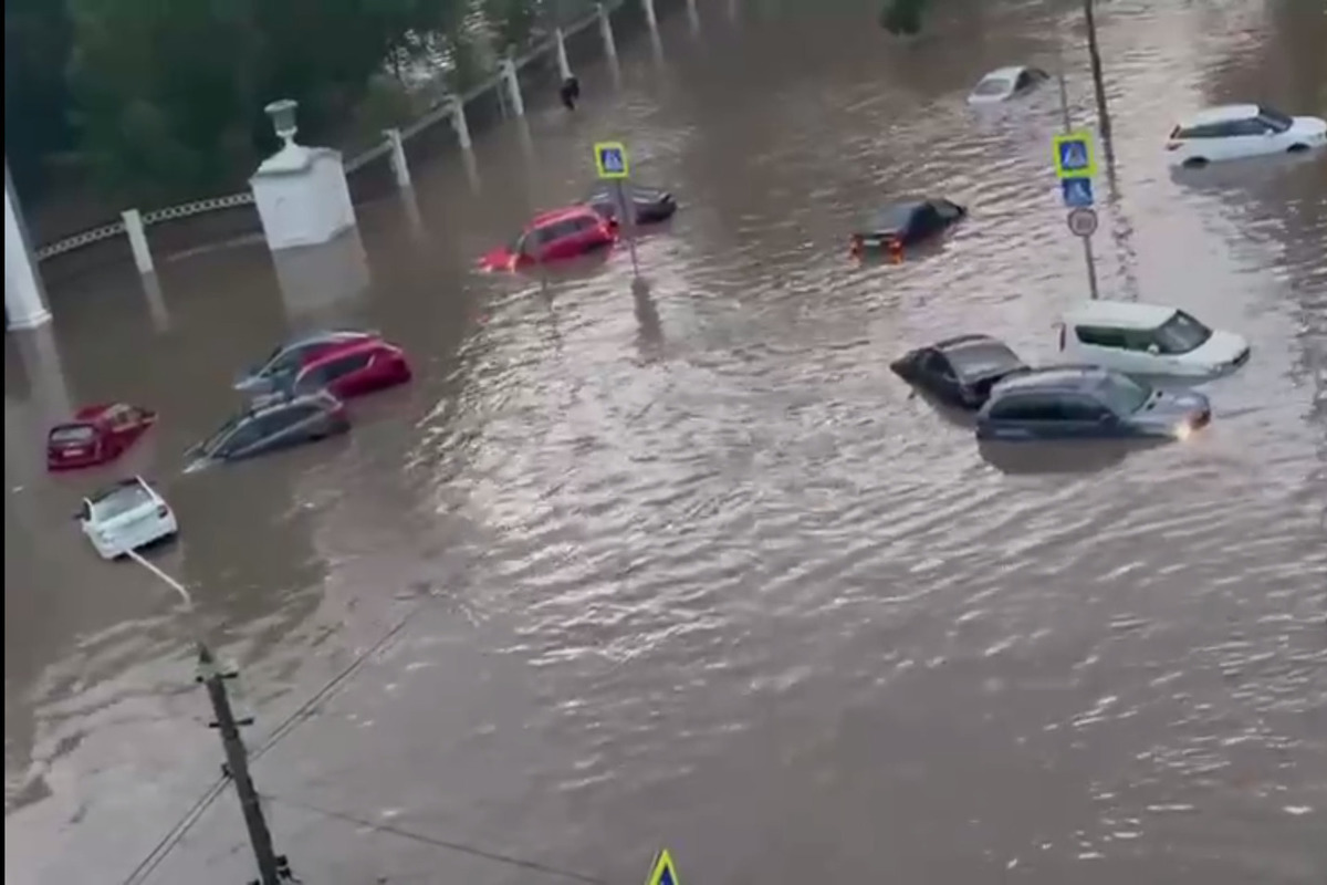 13 июля 2023 г. Наводнение в Подмосковье. Московская область потопа. Подтопление в Коломне. Последствия ливней.