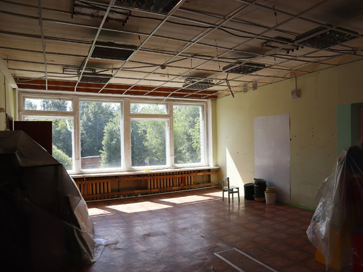 В одном из детских садов Ивановской области во время ремонта крыши случилась протечка