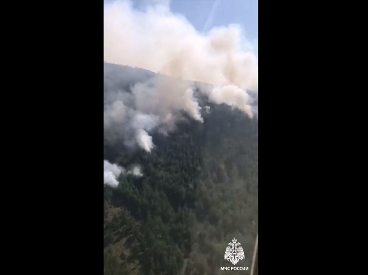 Вертолет в Башкирии сбросил уже 200 тонн воды для тушения крупного лесного пожара