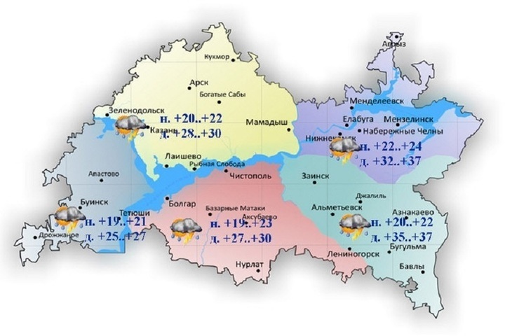 Жару до + 37 градусов и местами град прогнозируют в Татарстане 11 июля