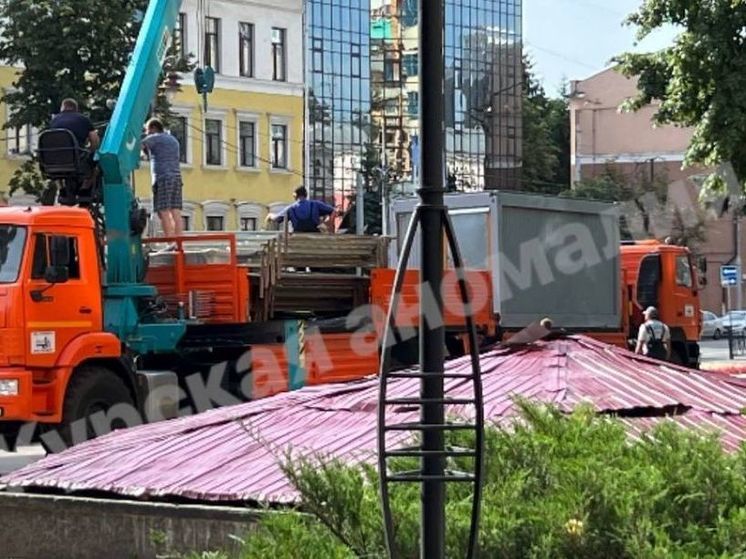 В Курске на улице Ленина стартовали работы по восстановлению фонтана