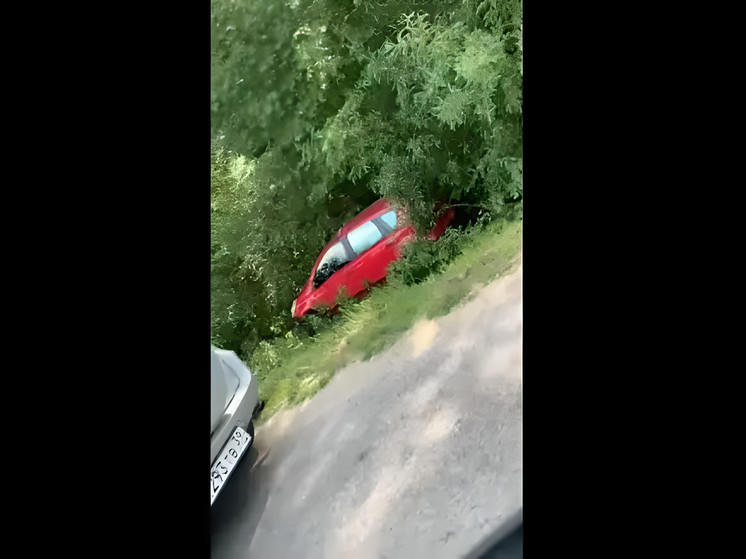 В Голубево автомобиль занесло в канаву