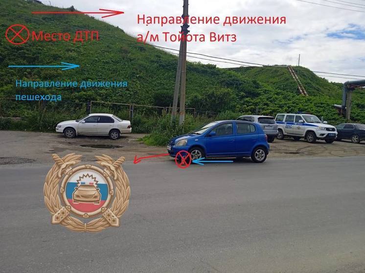 Водитель Toyota Vitz сбил пешехода в Холмске