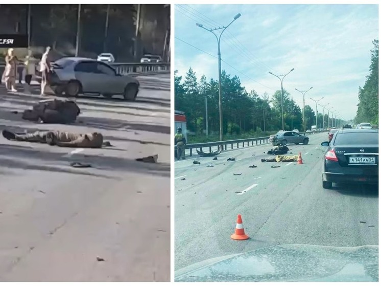 В Новосибирске утром 16 июля в тройном ДТП погиб мотоциклист