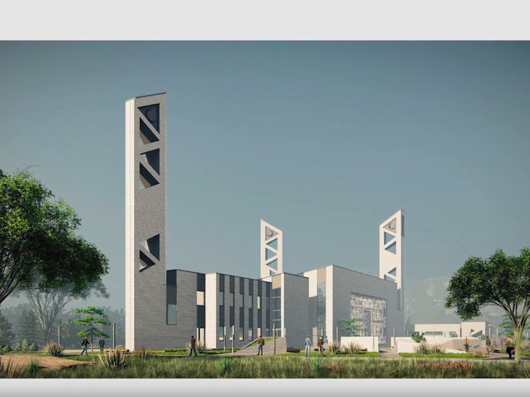 В Грозном строят новую краеугольную мечеть