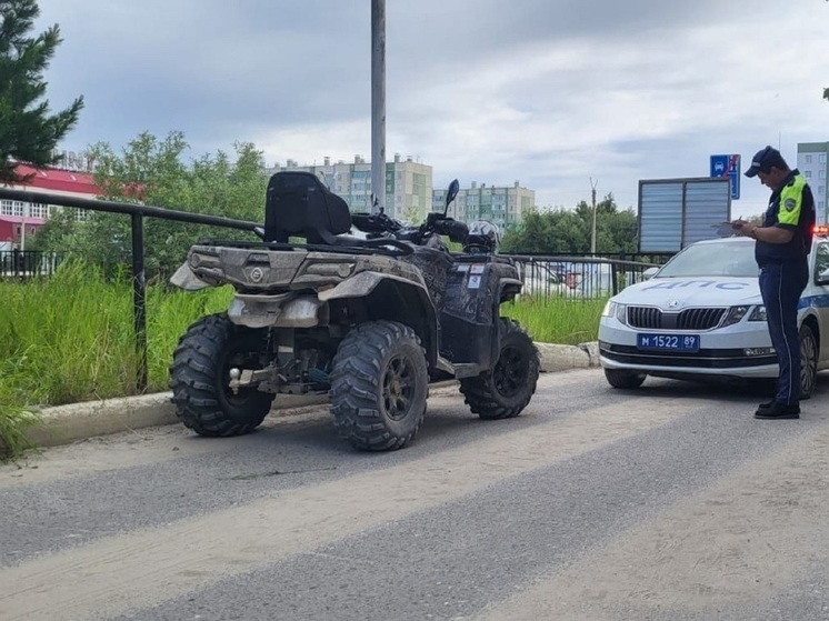 В Новом Уренгое изрядно пьяный водитель мотовездехода пытался оторваться от полиции