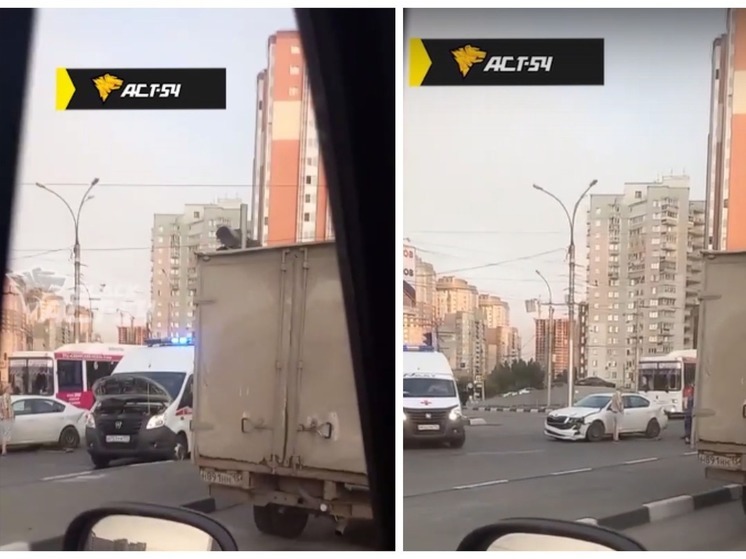 В Новосибирске «скорая» попала в ДТП на перекрестке