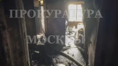 Последствия пожара в квартире на севере Москвы показали на видео
