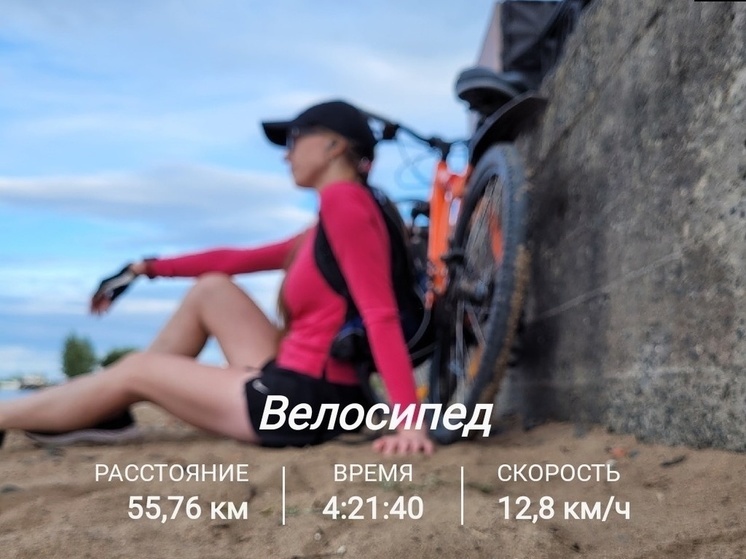 Жительница Петрозаводска объехала весь город по кругу на велосипеде по уши в грязи