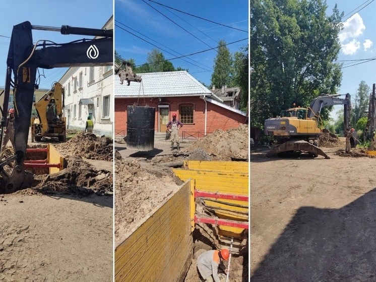 В Новой Ладоге прокладывают новые сети водоотведения и канализационные насосы