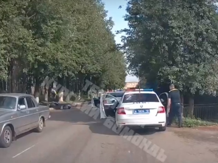 В Курске байкер устроил гонки с гаишниками и попал в аварию